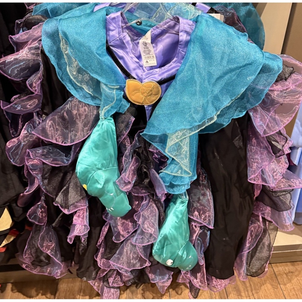 2026 Disney Parks Halloween Ursula  Cape ONE SIZE Costume The Little Mermaid